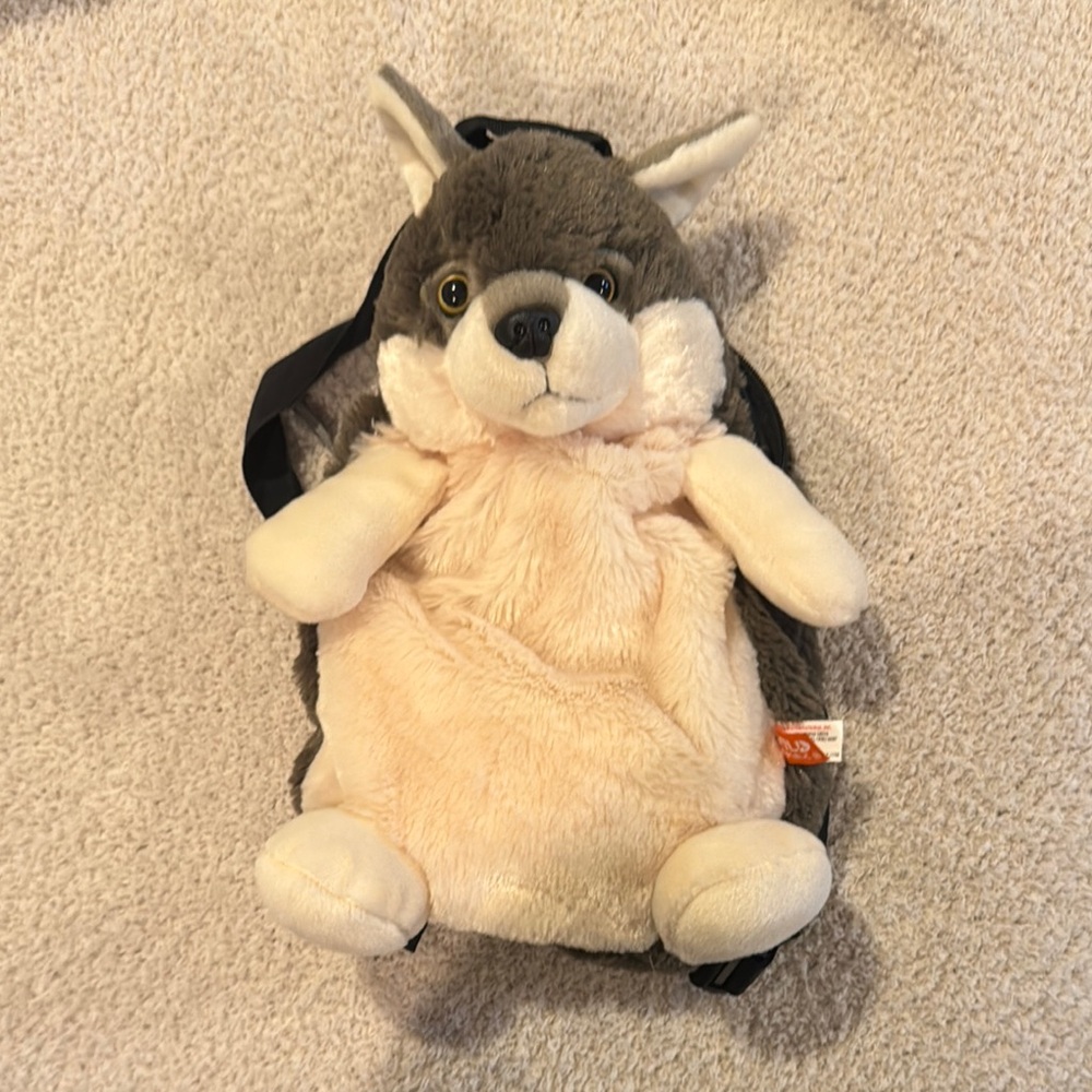 Wild Republic Wolf Plush Animal Backpack